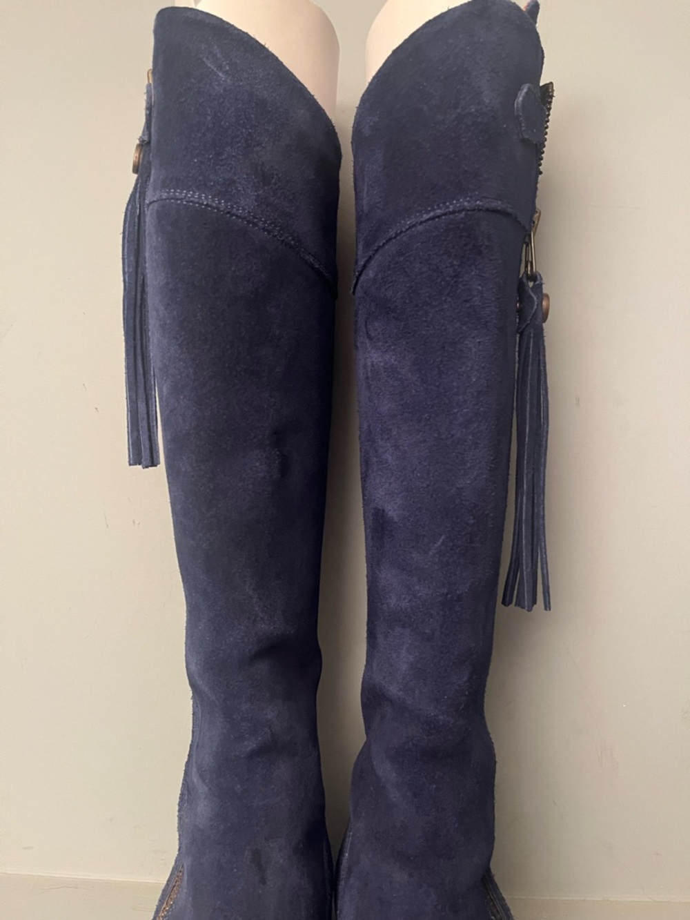 Spanish Boot Company Blue Suede Boots- Size 39 - Picture 6 of 14